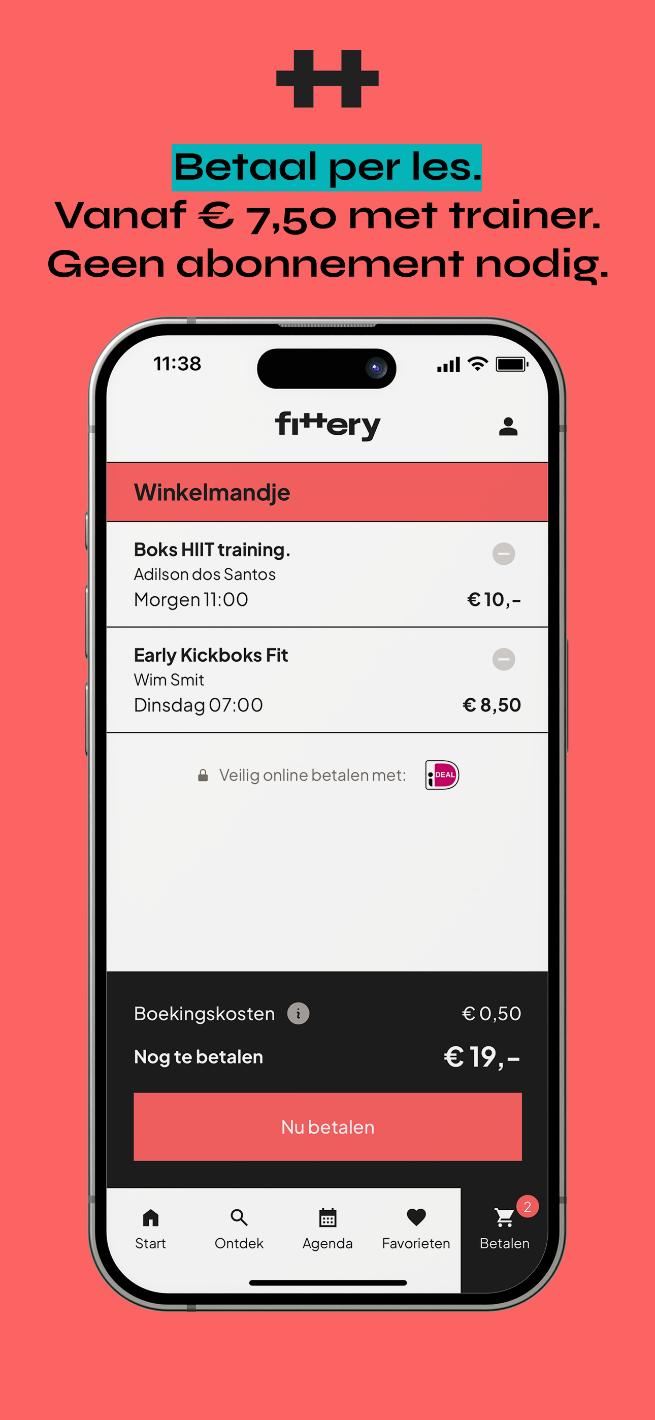 Fittery - Betaal per les